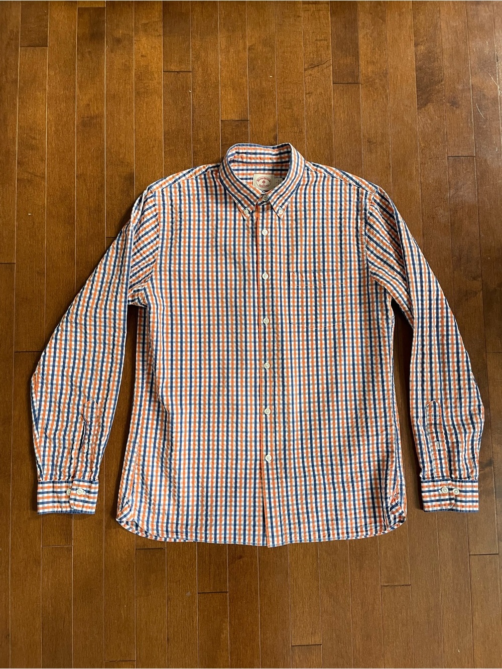 Brooks Brothers Red Fleece Seersucker Check Button-Down Shirt